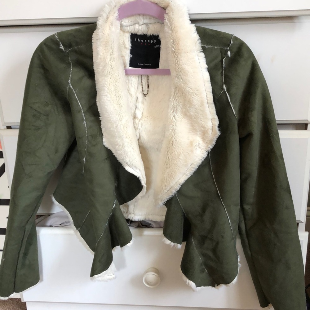 Green suede Therapy coat